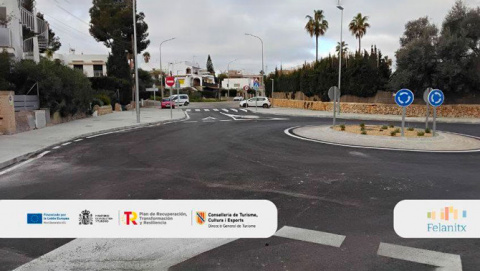 Nova rotonda a la intersecció dels carrers Orada i Cavall Marí de Portocolom