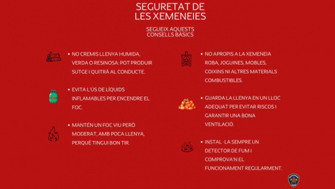 Els Bombers de Mallorca alerten d’un augment del risc d’incendis a les llars coincidint amb l’arribada de l’aire àrtic i la baixada brusca de temperatures